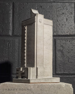 Forbidden Skate Ramp Concrete sculpture based on the Perth Telstra Building by Harry Young