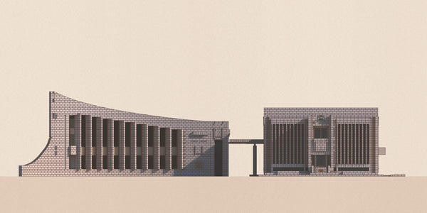 Northam Library and former Council Offices by Iwan Iwanoff illustration by Harry Young