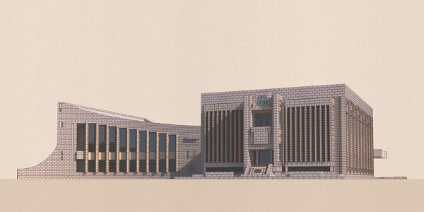 Northam Library and former Council Offices by Iwan Iwanoff illustration by Harry Young