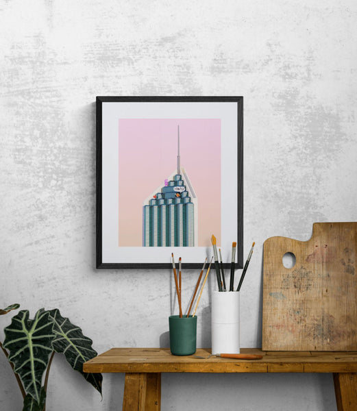 HighScore Horizon Harry Young Art BankWest Tower Perth Art Staged Paper Print Framed