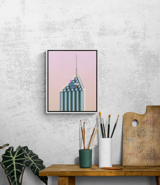 HighScore Horizon Harry Young Art BankWest Tower Perth Art Staged Canvas Print Framed