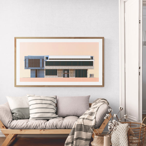 Iwanoff House by Iwan Iwanoff in Floreat illustration by Harry Young Framed Example