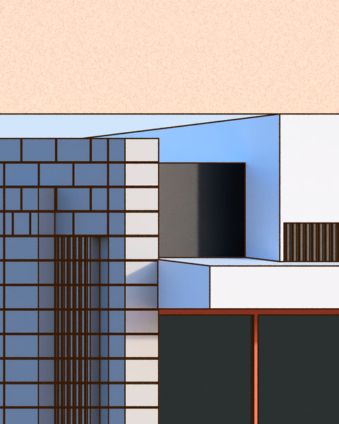 Iwanoff House by Iwan Iwanoff in Floreat illustration by Harry Young Closeup