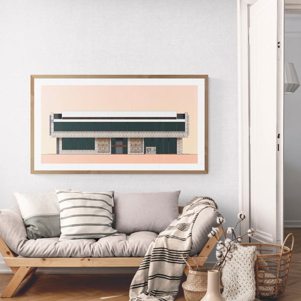 Iwanoff House by Iwan Iwanoff in Floreat illustration by Harry Young Framed Example