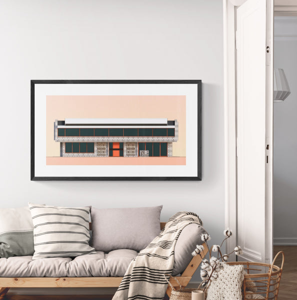 Iwanoff House by Iwan Iwanoff in Floreat illustration by Harry Young Framed Example