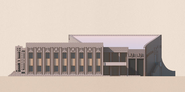 Northam Library and former Council Offices by Iwan Iwanoff illustration by Harry Young